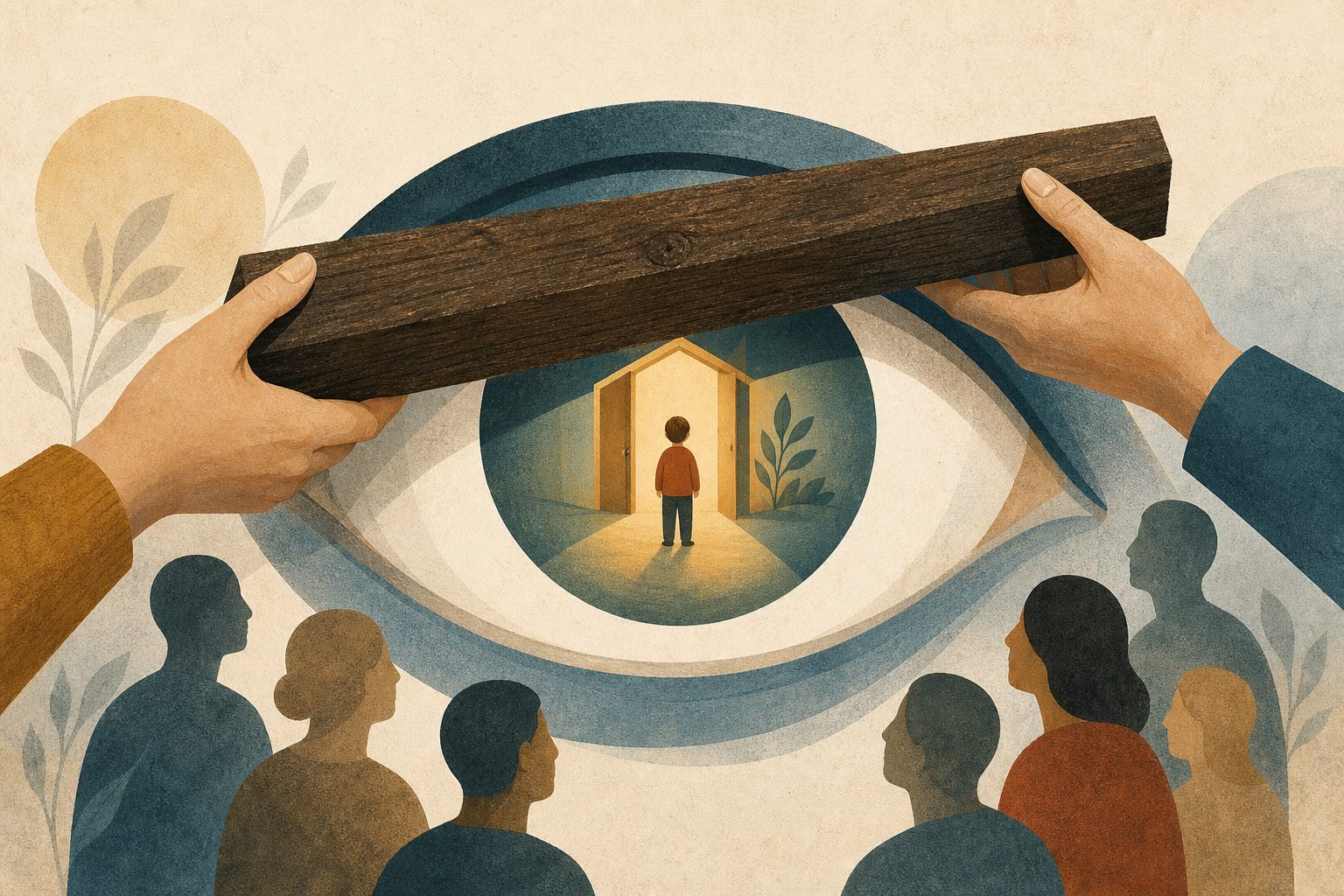Illustration til Bjælken i vores eget øje